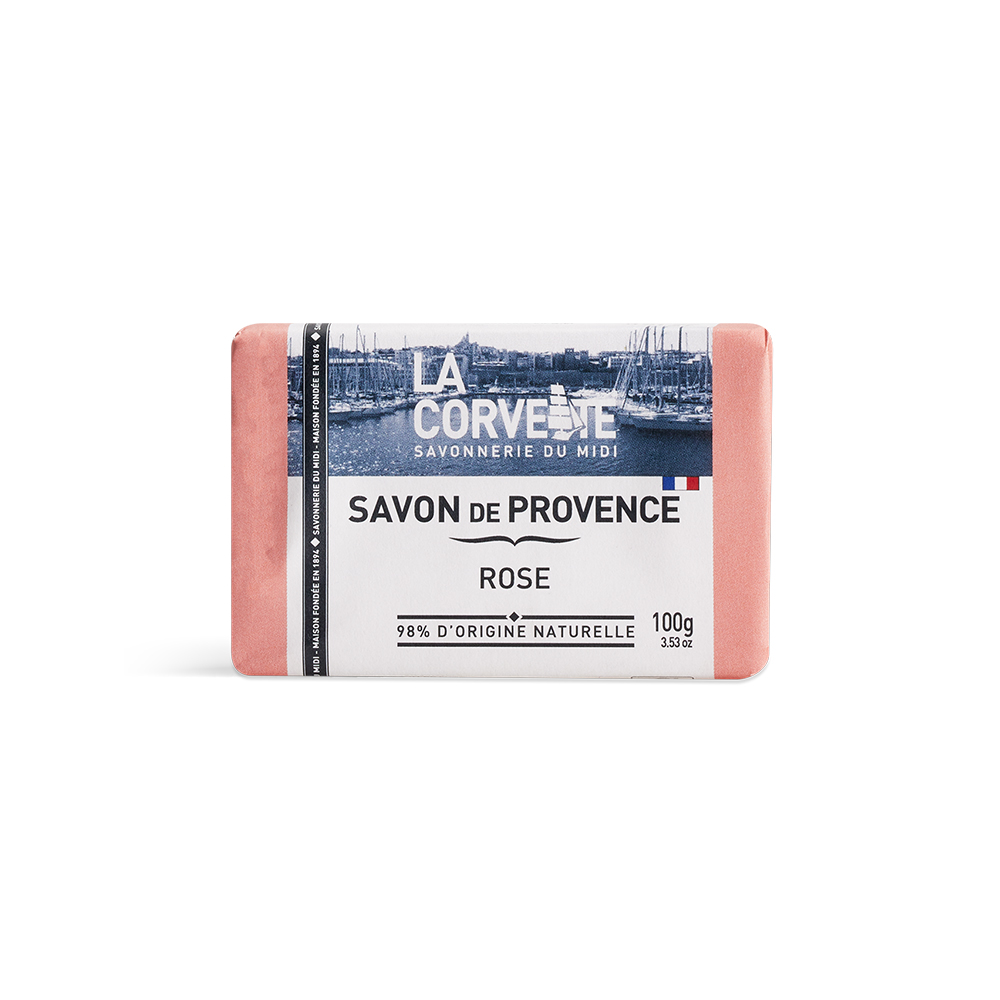 ラ・コルベット マルセイユ石鹸 ローズ 100g　訳あり３個セット　【送料無料】